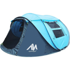 Tent 3-4 Person Pop Up Tent with Large Skylight Beach Shelter Automatic 4 Man Tents Waterproof Beach Tent Festival Tent Quick Assemble Tent for Outdoor Camping Picnic Hiking