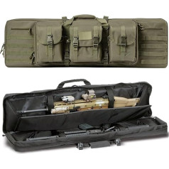 ACEXIER Double Rifle Bag Padded Lockable Carabiner Long Rifle Bag Rifle Backpack Weapon Bag for Hunting Shooting Range Firearms Transport with Molle System