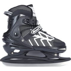 XIUWOUG Adjustable Ice Hockey Skates for Men, Women, Adults, Children, Stainless Steel Ice Skates, Ice Skates with Quick Lacing System & Push-Lock Buckle for Secure Hold