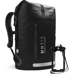 MNT10 Waterproof Backpack with Vertical Front Pocket 35L & 55L | Back with EVA Padding | Inner Compartment with Zip Pocket and Key Holder | Includes Mobile Phone Case