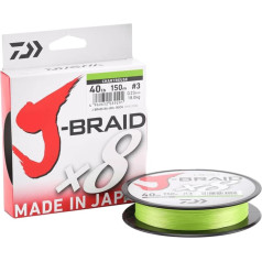Daiwa J-Braid 8 Braid 0.20mm, 13,0kg/29,0lbs, 300m chartreuse