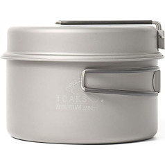 TOAKS Titan Outdoor Camping Pan Hiking Cookware Backpacking Cooking Picnic Bowl Pot Pan Set (1350 ml)