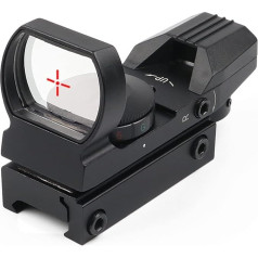 Red Dot Visor 22 mm/20 mm Weaver or Picatinny Rail Systems Airsoft Red Dot Scope Reflex Sight with Mounting and Protective Cap 4 Reticle