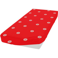 FC Bayern München Fitted Sheet, Red / White, 90 x 200 cm