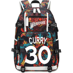 Lorh's store Basketball Player Curry Luminous Backpack Travel Student Backpack Fans Bookbag for Men Women