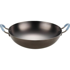 WOTZOV Titanium Wok, Pure Titanium Wok, Household Double Ear Anti-scald Protection, Non-Stick Pan, Uncoated Wok, 40 cm