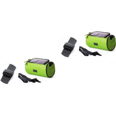Milisten Fahrradtasche Phone Holder Bike handyhalterung Fahrrad Fahrradrahmen Tasche Fahrrad Accessories fahradzubehör Handytasche Fahrrad unter Tasche Rack-Tasche Frachttasche Green