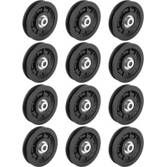 90mm Universal Nylon Bearing Pulley Replacement for Fitness Equipment Parts Cable Products Wear Resistant Abrasion Bearing Roller Fitness Equipment Garage Door Pulley System