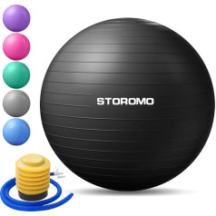 STOROMO Exercise Ball (45 cm - 95 cm), Yoga Ball, Pilates Ball, Medicine Balls for Exercise, Therapy Ball Chair, Extra Thick Anti Burst, for Balance Stability Workouts, Pregnancy Birthing and Physical