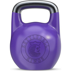 Kettlebell Kings 33 mm Competition Style Kettlebell Weights (4-32 kg) for Women and Men, Designed for Comfort in High Repetition Workouts, Superior Balance for Better Workouts