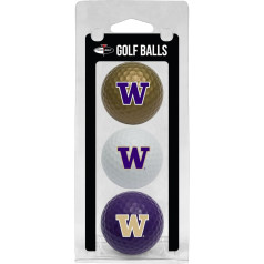 Team Golf NCAA Golf Balls, Regular Size, 3 Pack, Coloured Durable Team Print (Ball Color May Vary)