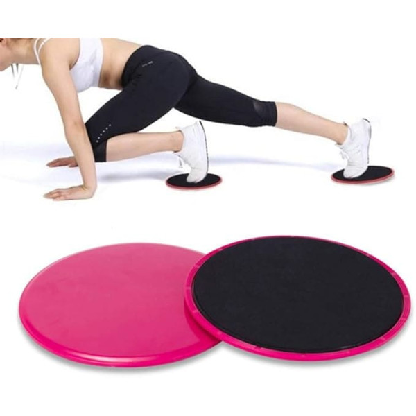Abdominal Training Device Core Slider Home Fitness Equipment Stomach Exercises Fitness Equipment for Women Home Floor Slider Exercise Red, 17.5 cm