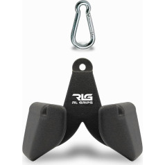 RL Grips® Ergonomic Pull Handles for Back Training - Set of Gym Grips Ideal for Lat Pull and Rowing for Latissimus