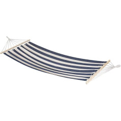 Master Grill&Party JLH004 Hammock with Crossbar, Wooden Pole 200 x 100 cm, up to 120 kg, 70% Cotton / 30% Polyester