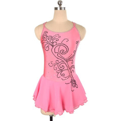 YDHTIZ Winter Sports Figure Skating Dress Women Sling Backless Gymnastics Activewear Skating Skirt Lady Ballerina Outfits Competition Training Athletic Female