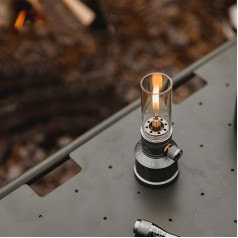 EpheyFIF Outdoor Gas Lantern Adjustable Frame Candle Light Set Camping Candle Light Lamp Empty Tank Extension Pole Fishing Hiking Mountaineering (Gas Lantern)