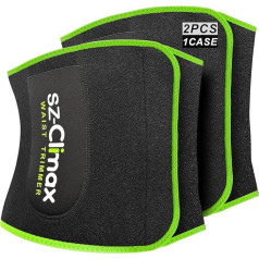 SZCLIMAX Waist Trimmer Belt, Exercise Bands for Weight Loss, for Men and Women, Fitness, Training, Sweat, Sauna, Abdominal Belt, Back Support Belt, Best Abdominal Trainer with Pocket for Mobile Phone