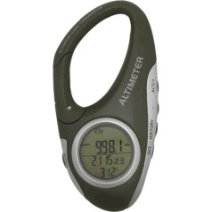 KITANDOVE Portable Altimeter Thermometer Carabiner Barometer Temperature Meter Hand Barometer Hand Altimeter Temperature Display Mountaineering Barometer Altimeter for Mountaineering ABS Green
