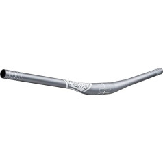 FUNN Kingpin Mountain Bike Handlebar with Handlebar Clamp 31.8mm and Width 810mm Heavy Duty Lightweight Alloy Riser Handlebar for MTB, BMX and Road Bike, Riser 15mm Grey MTB Handlebar