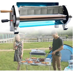 Outdoor-Solarkocher, tragbarer Solargrill, Solarkocher, Edelstahl-Solargrillkocher, dreifacher photoelektrischer Holzkohleofen, für Reisen, Outdoor, Camping, Hinterhof