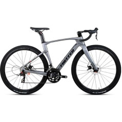 TiLLOw Bicycles for Adults, 24 Speed Bike for Men and Women, Carbon Fiber Bike, Cross Road Bike, Carbon Fiber Front Fork, Ultralight Unibody Bike