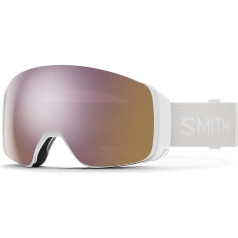 Smith Optics I/O MAG 4D Ski Snowboard Goggles White Vapor 22 - ChromaPOP Everyday Rose Gold Mirror