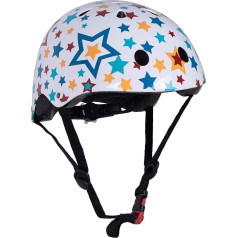 KIDDIMOTO Fahrrad Helm für Kinder - Design Sport Helm für Skates, Roller, Scooter, laufrad (S (48-53cm), Sterne)