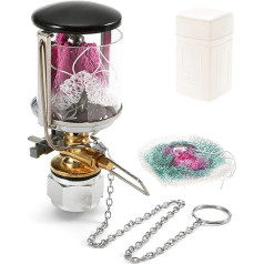 Mini Propane Lantern Single Coat Gas Lamp Portable Gas Light Hanging Tent Lamp with 2 Lantern Coats for Hiking with Backpack