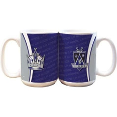 Memory Company NHL Los Angeles Kings 15-Ounce White Silhouette Mug (Pack of 2)