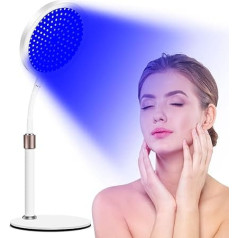 Red Light Lamp with Base, 7 Colours Red Light Therapy with Timer, 100 LEDs Red Light Therapy, Gooseneck LED Light Therapy for Skin Beauty