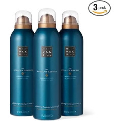 RITUALS The Ritual of Hammam Value Pack of 3 Shower Foams - Eucalyptus and Rosemary Shower Gel - Revitalising and Refreshing Fragrance - Value Pack 3 x 200ml