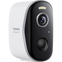 Baseus Security N1 Outdoor WiFi Surveillance Camera, Requires H1 HomeStation, 210 Days, 2K HD, 145 Degrees, IP67, Night Vision, Camera Surveillance Wireless Battery Without Monthly Fees