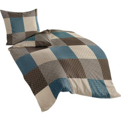 Bierbaum bed linen 6277, fine beaver, Made in Germany, mocha 04, 155x220 + 80x80 cm, comfort size