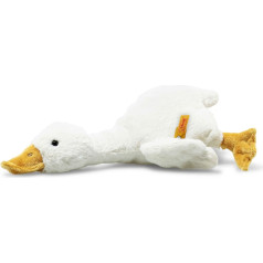 Steiff Gilda Goose White 26 cm, Soft Cuddly Friends, Cuddly Toy Farm Goose, Fluffy Stuffed Toy for Playing and Cuddling, Made of Cuddly Soft Plush for Baby-Gentle Skin, Machine Washable