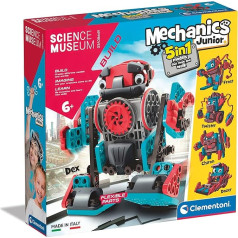 Clementoni 61360 Mechanic Junior Moving Robots-Building Set, Scientific, Gift for Kids Age 6, STEM Toys, English Version, Multicoloured