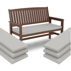 Falflor Garden Bench Cushion 3 Seater Long Bench Chair Cushions Non-Slip with Ties Long Seat Pad for Rattan Sofa Porch Swing Hammock (Grey)