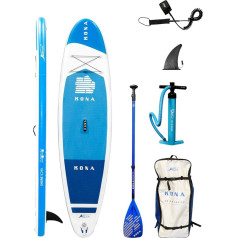 Kona Shore 10.8 Inflatable SUP Board with Paddle - Paddle Board with Essential Accessories for Use and Transport - For Adults - Stand Up Paddle Board - Complete - 325 x 81.3 x 15 cm
