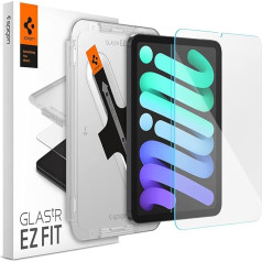 Spigen Glas.tR EZ Fit Screen Protector Compatible with iPad Mini 7 (2024), iPad Mini 6 (2021), 8.3 Inch, Template for Installation, Crystal Clear, Scratch-Resistant, 9H Hardness Film