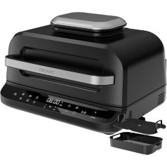 Cecotec Grill-Heißluftfritteuse ohne Öl 6 L Cecofry FireDome 6000. Air Fryer. 2400 W, 6 Kochmodi und 4 Grillstufen, einstellbares Thermostat, inklusive Temperatursensor und Zubehör