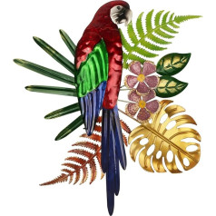 YiYa 41 cm Metal Parrot Decoration Metal Bird Decoration Metal Bird Wall Decoration Metal Parrot Outdoor Decoration for Bedroom Living Room Office Corridor Garden Patio Fence