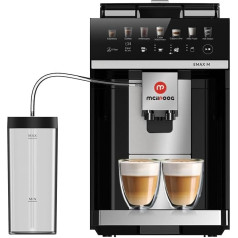 Mcilpoog WS-M3 super automatic coffee machine with 15Bar pressure, espresso machine can make 7 kinds of drinks with one click of bean flour, easy to clean and easy to clean (Black)