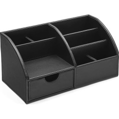Osco BKPUDO1 Schreibtisch-Organizer aus Kunstleder, schwarz
