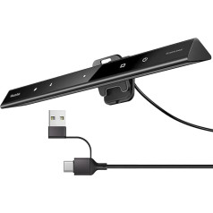 Quntis Laptop Monitor Lamp LED USB with Touch Control, Anti-Blue Light, Anti-Radiation Desk Lamp with Auto Dimming for Notebook, USB Screen Lamp with Adjustable Colour Temperature Brightness