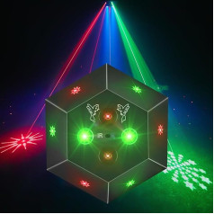 Disco Light Party Light, LED RGB Light DJ Projector Music Controlled DJ Disco Lights, DMX Effect Spotlight for KTV Family Reunion Wedding Birthday Halloween Advent Calendar (T10)