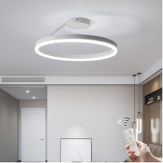 minifair Modern LED Restaurant Ceiling Light Nordic Designer Simple Single Circle White Flush Mount Ceiling Light Bedroom Kitchen Home Lighting