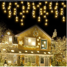 HappiHause Fairy Lights 15 m 600 LED Light Curtain with Timer, 8 Modes Fairy Lights for Indoor Party, Wedding, Balcony, Garden, Christmas Decoration