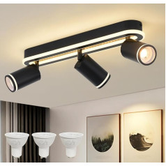 MYCUL Spot Lamp LED Wireless Ceiling Spotlight with Remote Control Puck Light Reading Lamp AA Battery Operated Night Light with Rotating Light Head for Mirror Painting Dartboard Kitchen Stairs Aisle
