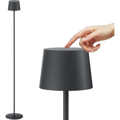 K-Bright LED Floor Lamp, 4 W Dimmable Reading Light, Touch Control, Floor Lamp Made of Metal Aluminium, Suitable for Living Room, Bedroom, Office, Additional Lighting (Anthracite)