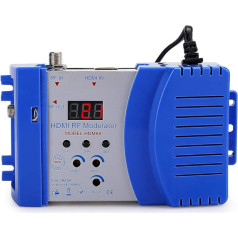 PUSOKEI HD Modulator, Analogue HDMI HF-VHF/UHF Frequency Modulator, HDMI RF Socket and RF Output, Audio Video TV Converter in PAL TV Format