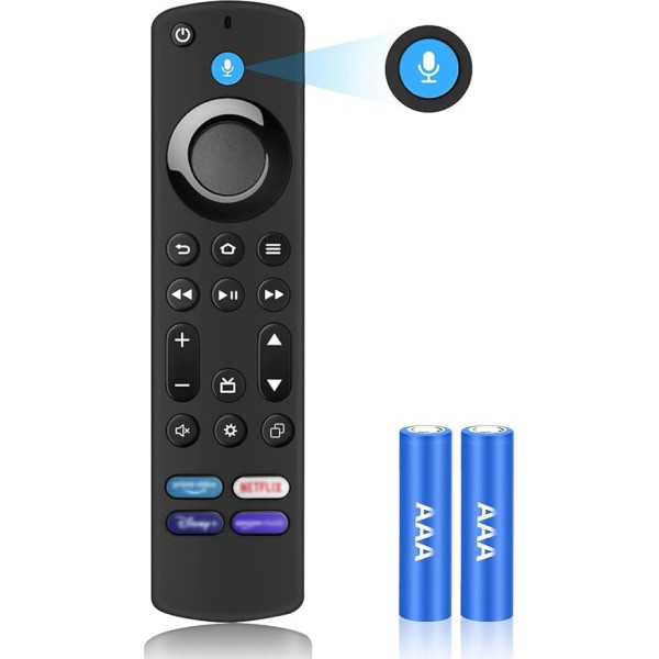 Replacement Voice Remote Control, Wireless Remote Control Replacement with Voice Control, Suitable for Smart TV Cubes (1st & 2nd Gen), Smart TVs (2nd 3rd Gen & 4K & Lite), Batteries Included